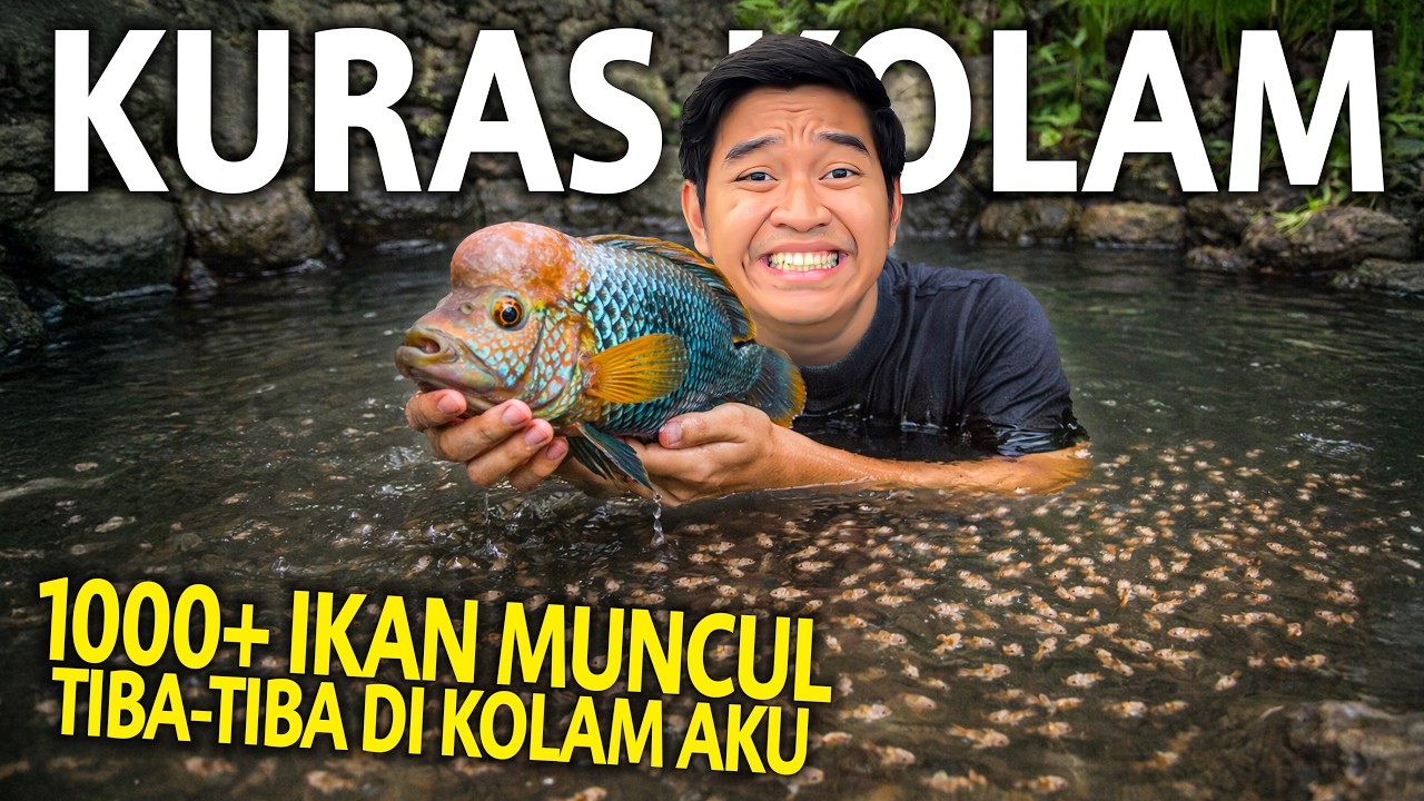 KURAS KOLAM TIBA-TIBA ADA RIBUAN IKAN MUNCUL DI KOLAM AKU! KITA GANTI FILTER BIAR JERNIH TERUS!