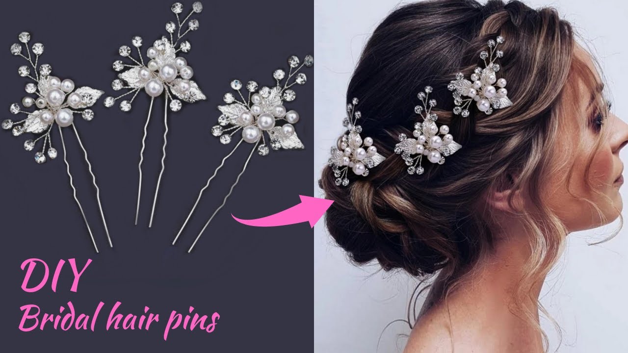 DIY bridal hair pins | hair pins tutorial making #hairpins