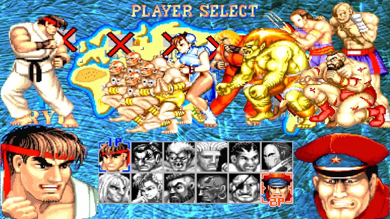 Street Fighter 2 - Champion Edition - Ryu Playthrough Difficult (Hardest Level) No Death