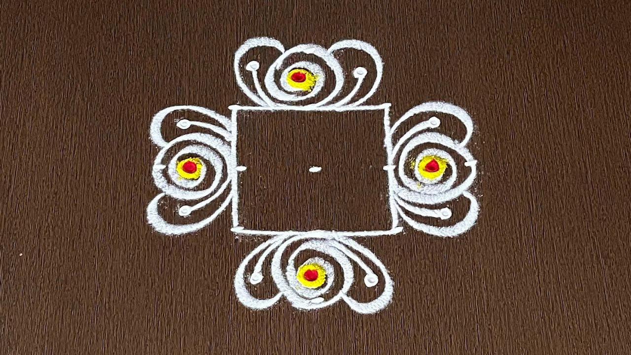 5×1 Dots Easy Daily Muggulu | Thipkyanchi,Festival Rangoli | Easy Chukkala Muggulu #Star Rangoli