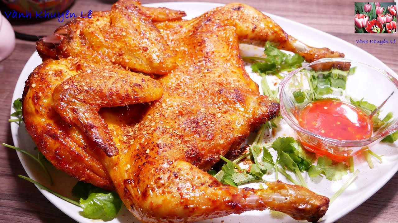 Mẹo Ướp, Nướng Thịt Gà Công nghiệp dai ngon như Gà Ta, Gà Nướng Muối Ớt Grilled chicken, Vanh Khuyen