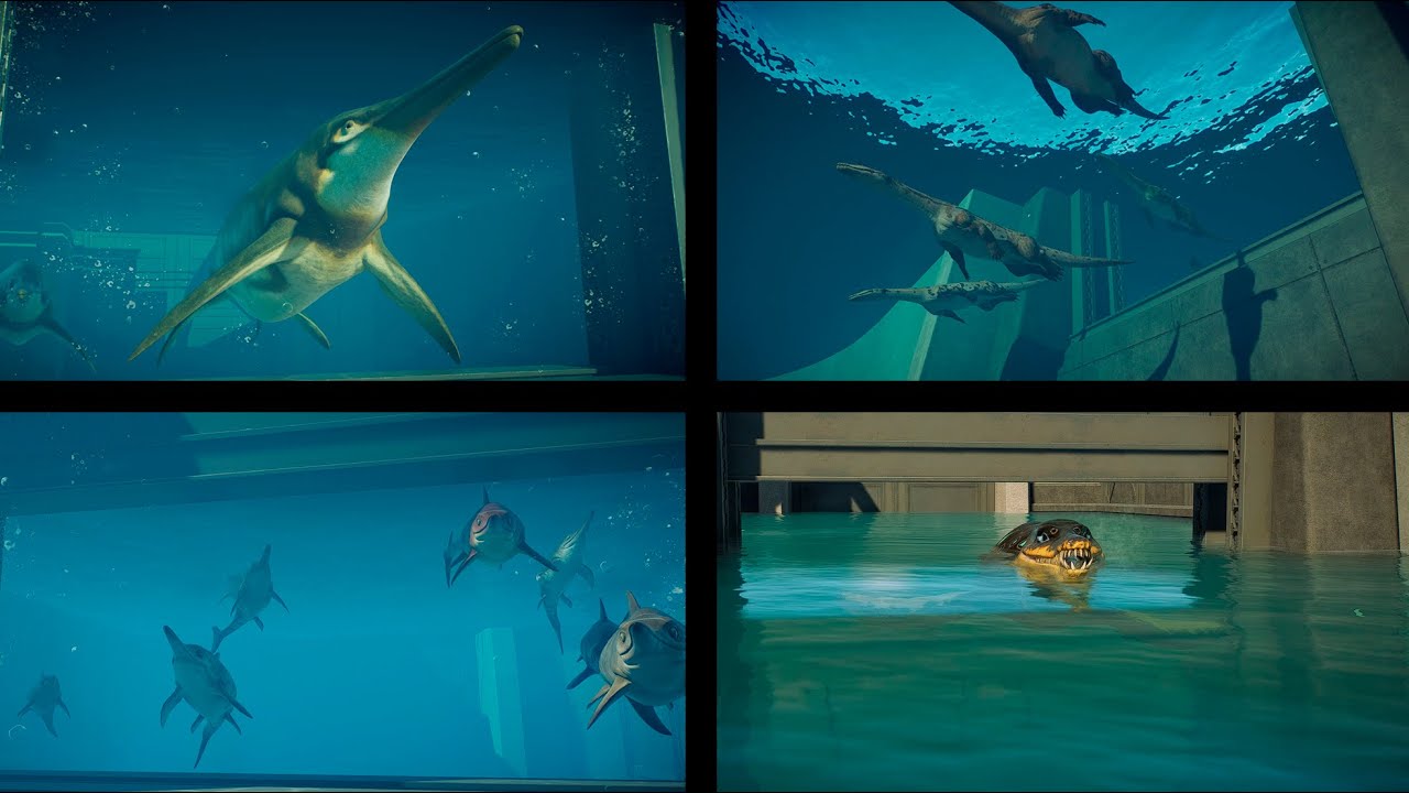 All Marine Species Release Animation | Jurassic World Evolution 2 Prehistoric Marine Species Pack