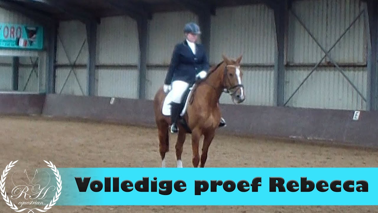 Rebecca  FNRS F5B volledige proef - Dressuur Wedstrijd - maart 2016