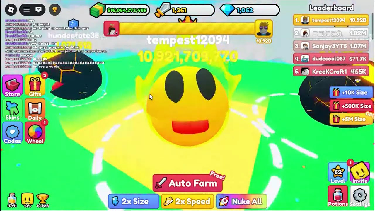 New run in ball eating sim : 10 BILLION!!!!!