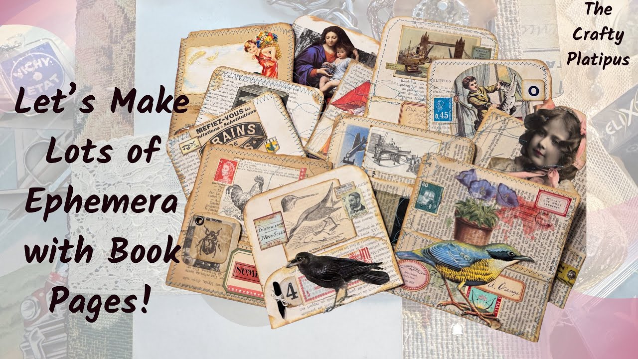 Let’s Make a Lot of Ephemera with Book Pages! 