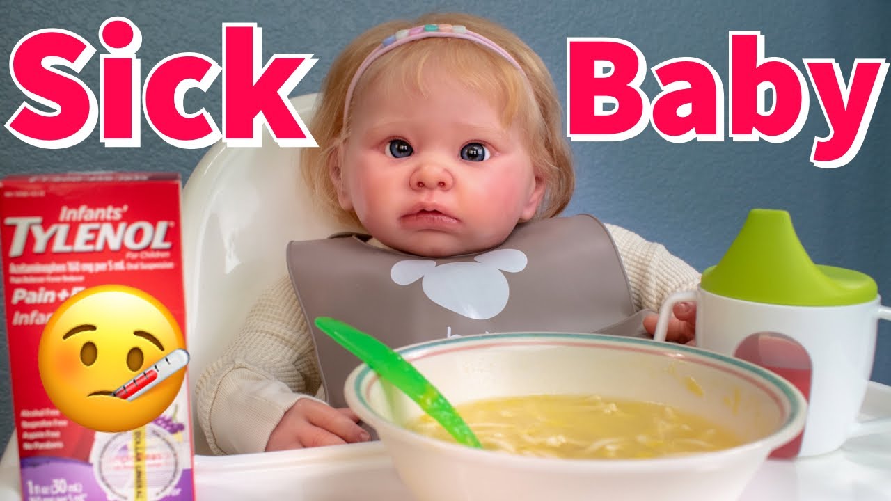 Sick Reborn Baby! Realistic Toddler Doll Morning Routine Roleplay