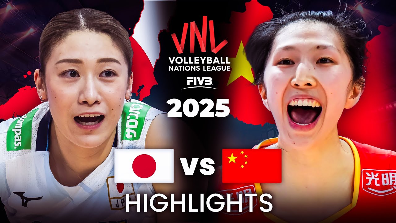 🇯🇵 JAPAN vs CHINA 🇨🇳 | HIGHLIGHTS | Women's VNL 2025