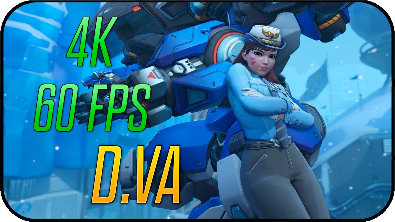 🎮 Overwatch - D.Va Officer (Antarctica) - Animated Desktop Wallpaper 4K 60fps 🎮
