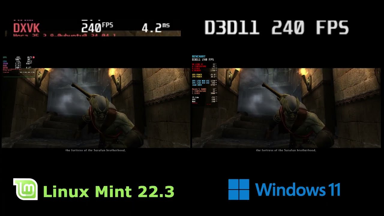 Legacy of Kain Defiance Remastered | Linux против Windows | Сравнение (RX 6700 XT)