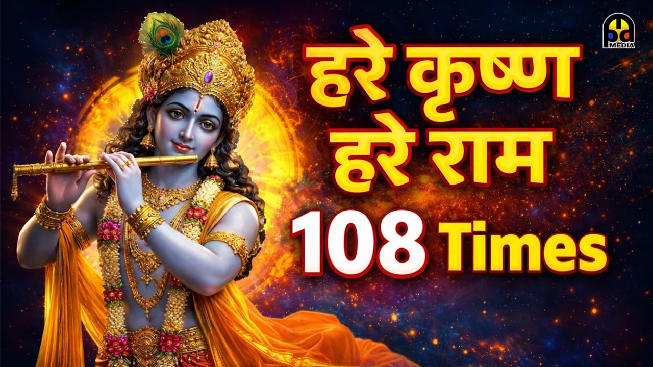 हरे कृष्ण हरे राम १०८ वेळा | Hare Krishna Hare Rama Rama Rama Hare Hare | MPD Bhakti Marathi