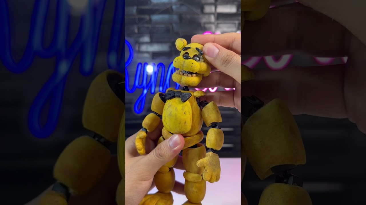 Hice a Golden Freddy articulado🙂&zwj;&harr;️ #fnaf #fnafmovie #fivenightsatfreddys #goldenfreddy #shorts