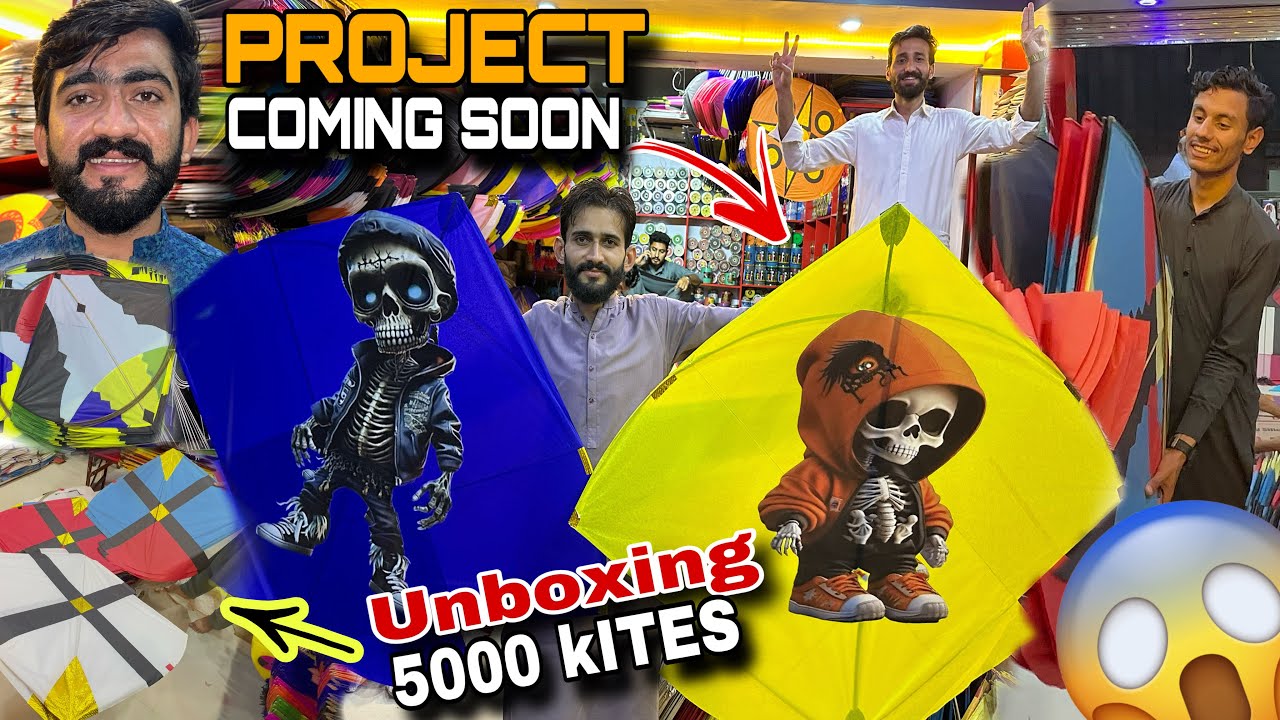 3D Kites Ka project shrou kr dia😱Making Dangerous kites🪁 Unboking 5000 kites 😳