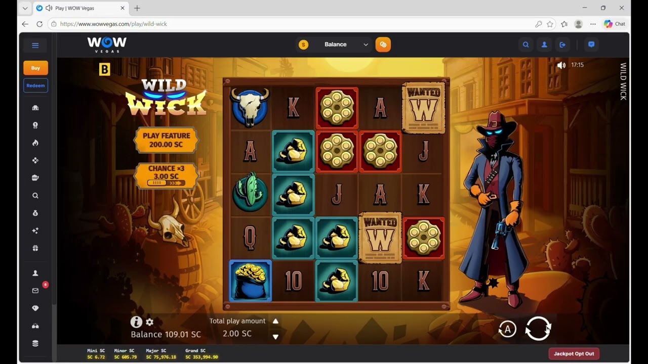 Great line hit on wowvegas wooohooo!