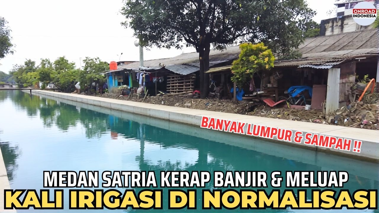 Kerap BANJIR & MELUAP AKIBAT DANGKAL & SAMPAH !! Kali Irigasi HARAPAN JAYA BEKASI DINORMALISASI