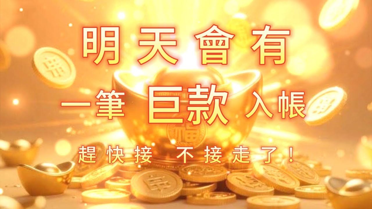 ⚠️ 重要提醒：宇宙即將匯入一筆巨款！你就是被點名的那個「準備收錢的人」！。［100%無中斷音樂 ］ #吸引力法則#能量修復音樂  #宇宙祝福  #好運磁場 #心靈療癒 #正能量頻率#2025