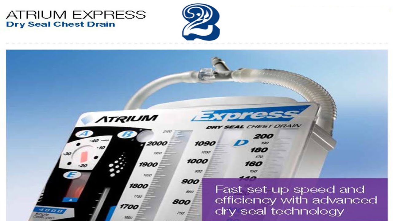 Atrium Express Dry Seal Chest Drain 2   Setup