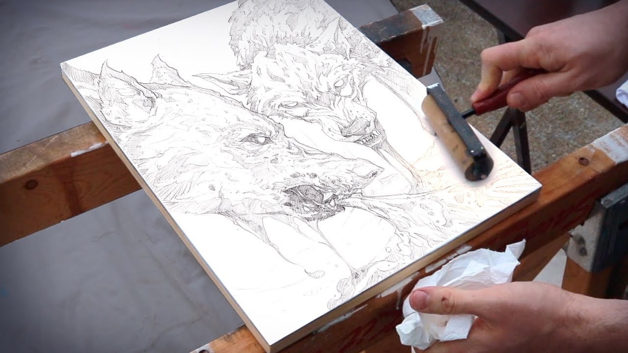 DIY - How to Mount a Drawing to a Wood Art Board