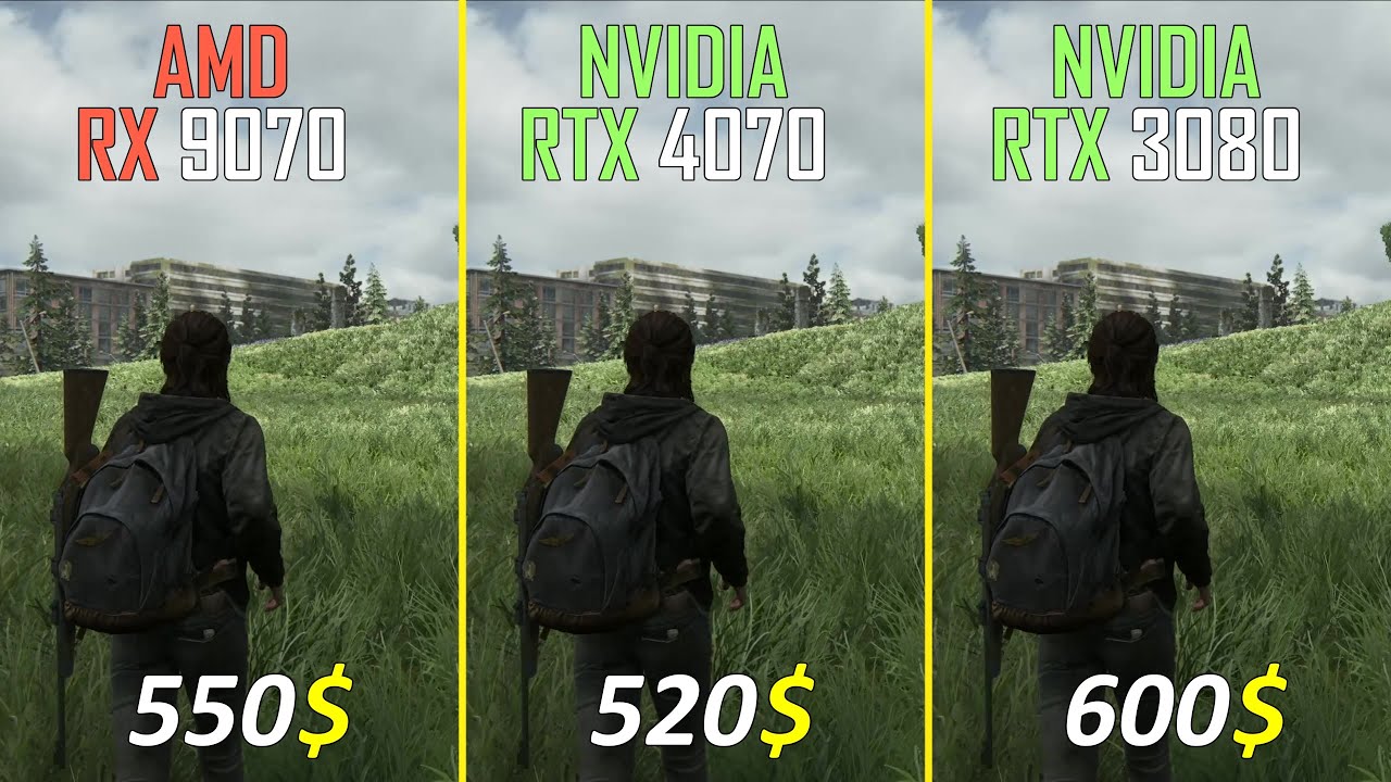 RX 9070 vs RTX 4070 vs RTX 3080 Test at 1440P and 4K