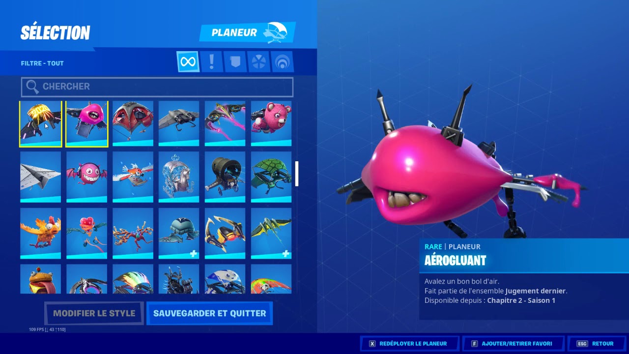 Tout les planeurs fortnite.