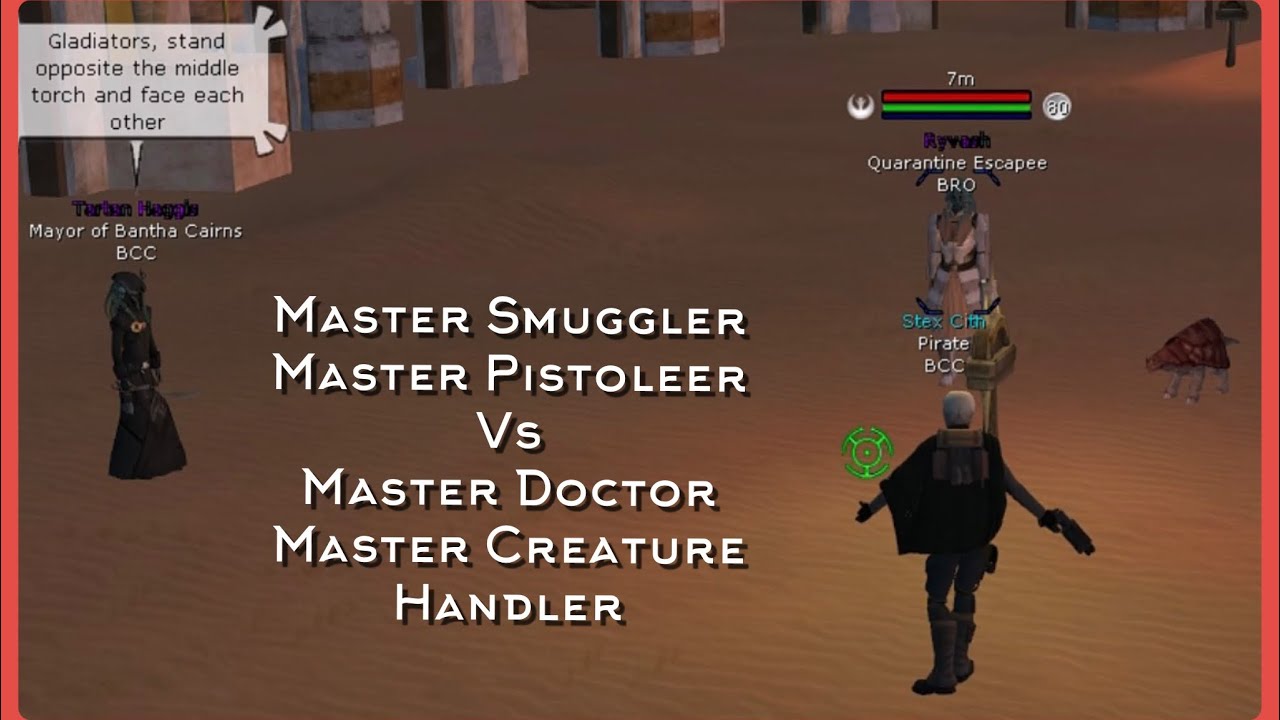 SWG Restoration: PvP Dueling: Smuggler / Pistoleer Vs Doctor / Creature Handler