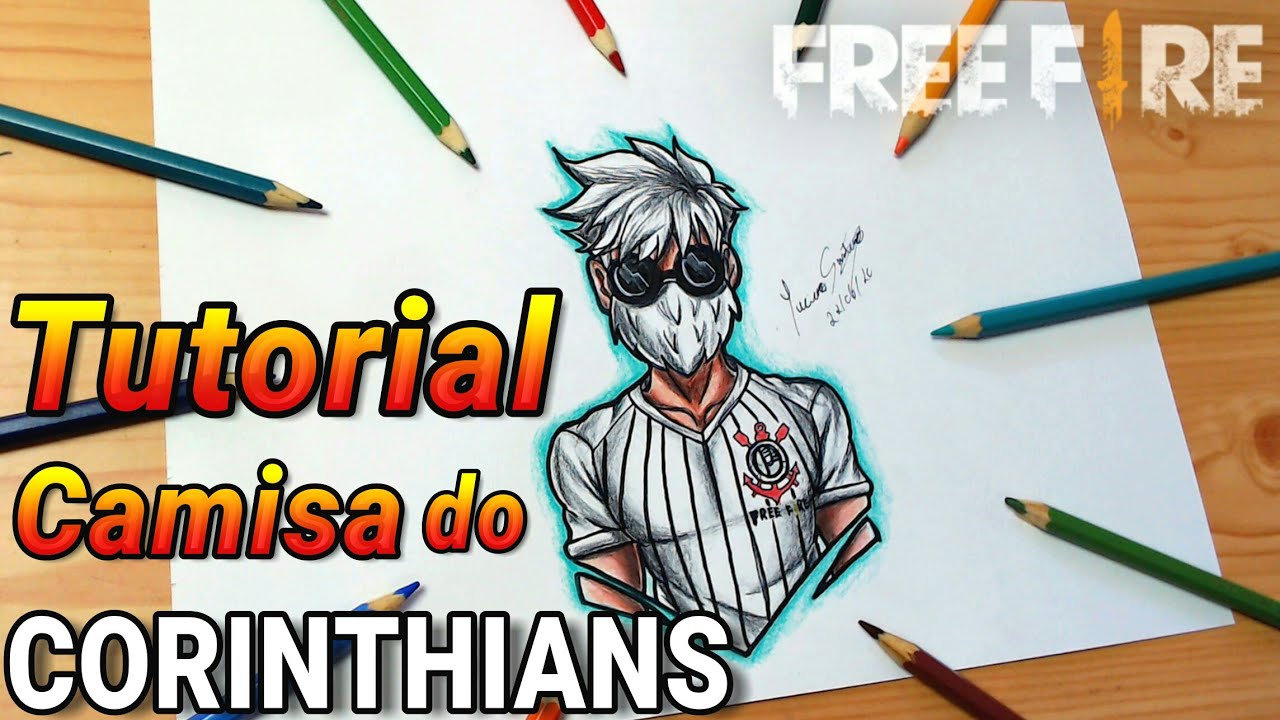 COMO DESENHAR A CAMISA DO CORINTHIANS NO FREE FIRE - Como Dibujar Free Fire // Gambar Free Fire