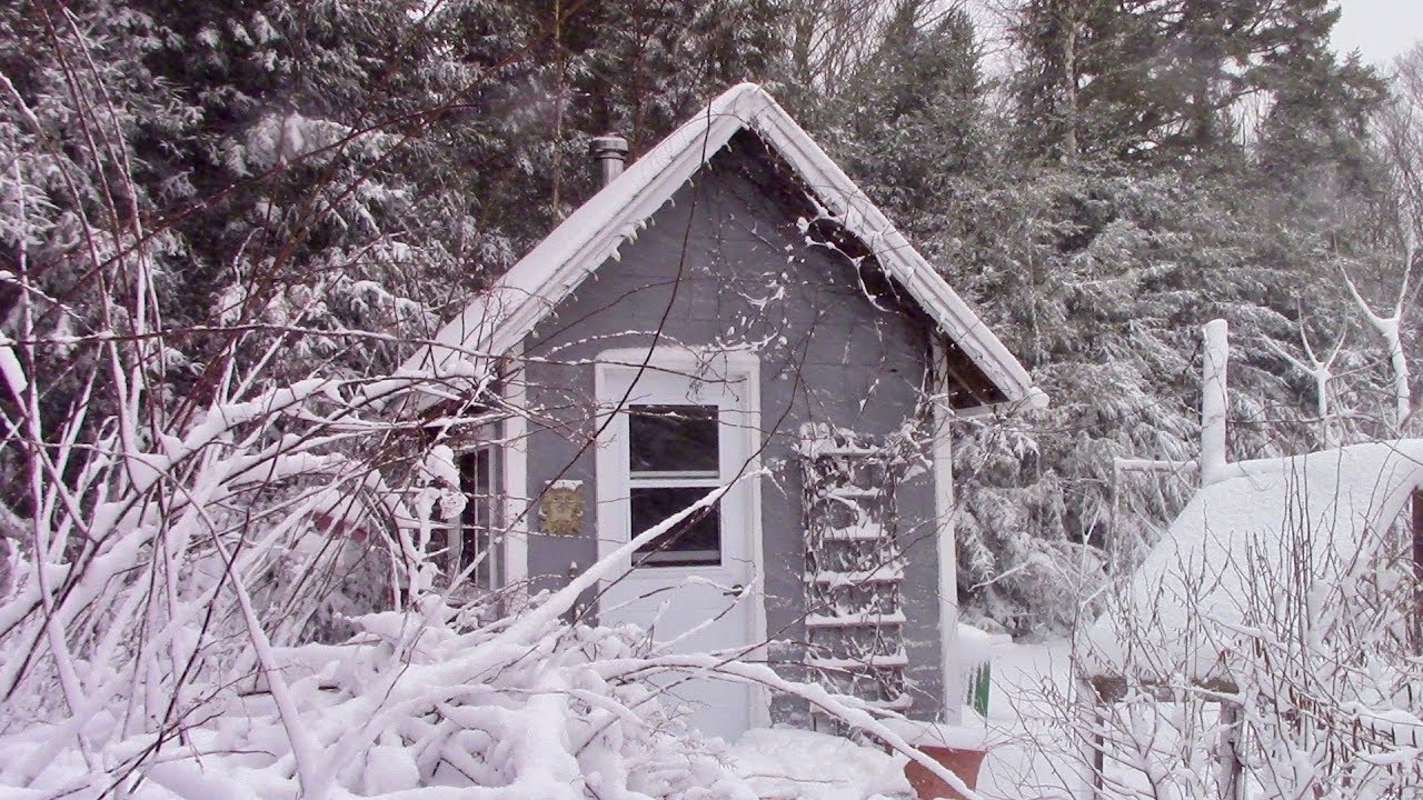 Winter storm at the cabin March 2018