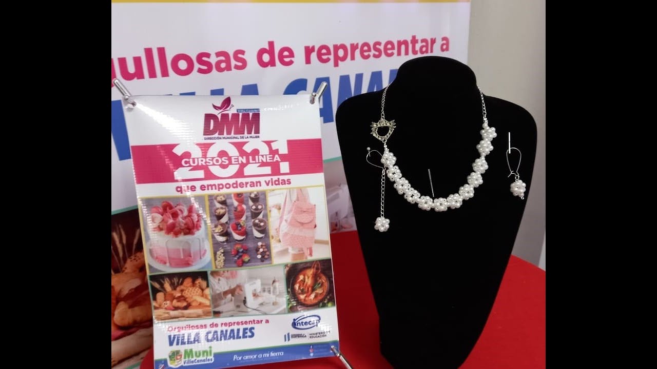 COLLAR TEJIDO CON PERLA LISA -DMM- 2021