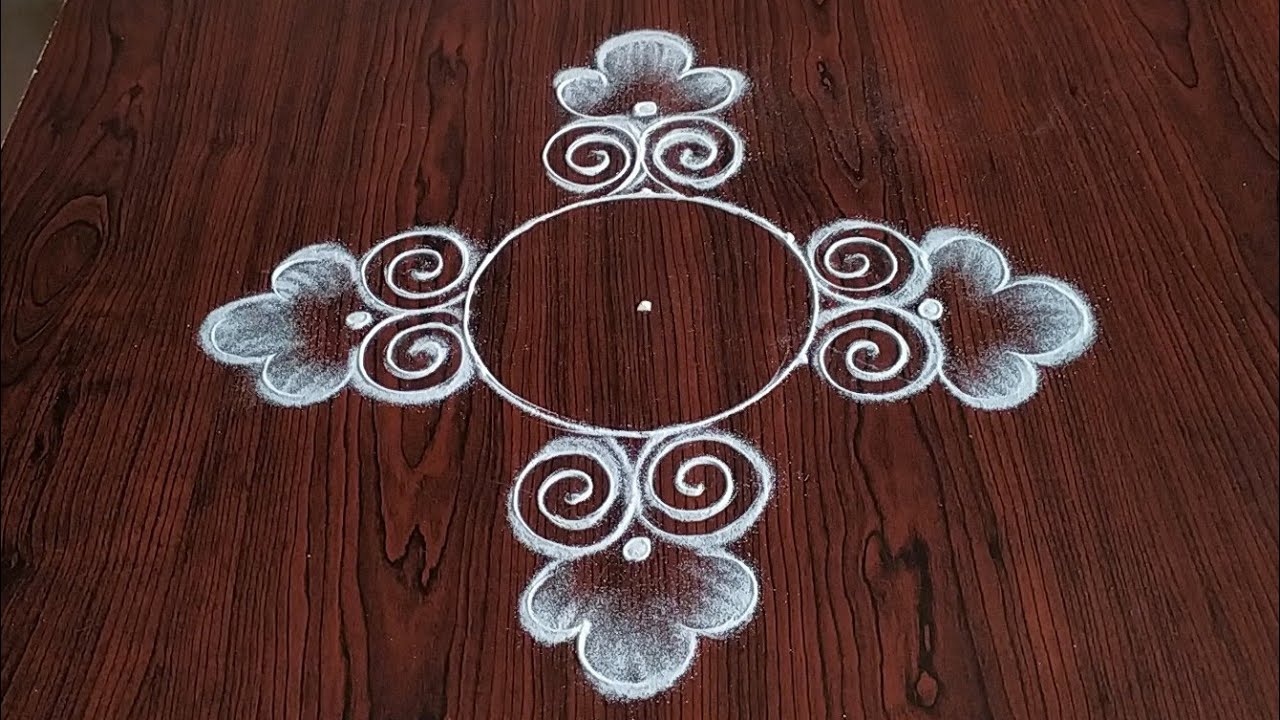 2 Beautiful Daily kolams only 3 Dot's... easy Rangoli designs