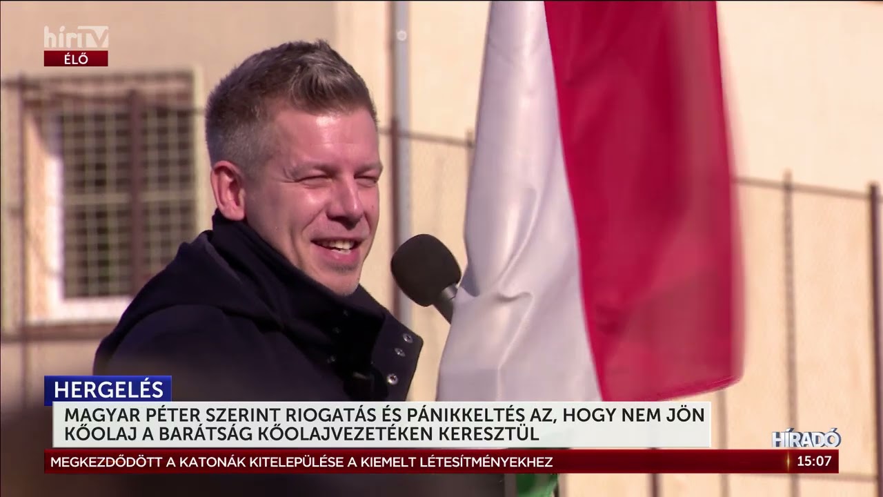 Magyar Péter szerint riogatás és pánikkeltés az, hogy nem jön kőolaj a Barátság kőolajvezetéken