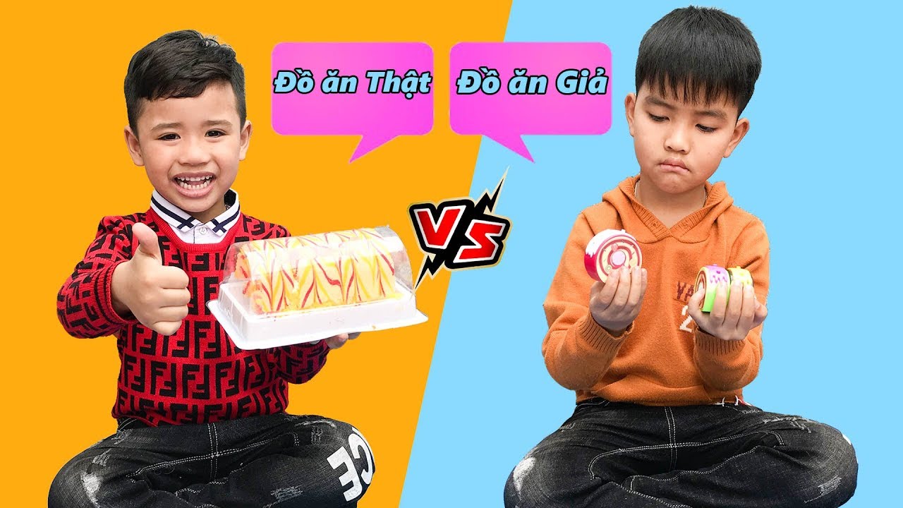 Trò Chơi Đồ Ăn Thật Đồ Ăn Giả ♥ Min Min TV Minh Khoa