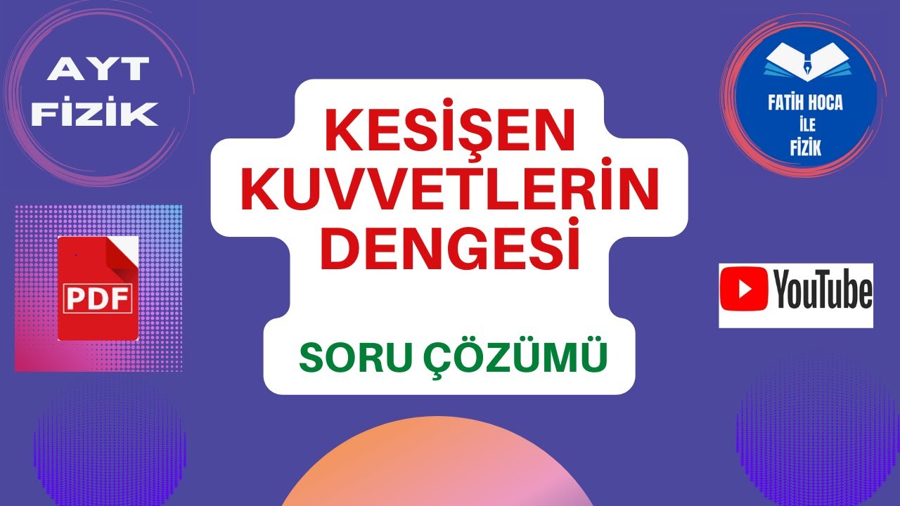 2-)AYT FİZİK-KESİŞEN KUVVETLERİN DENGESİ SORU ÇÖZÜMÜ