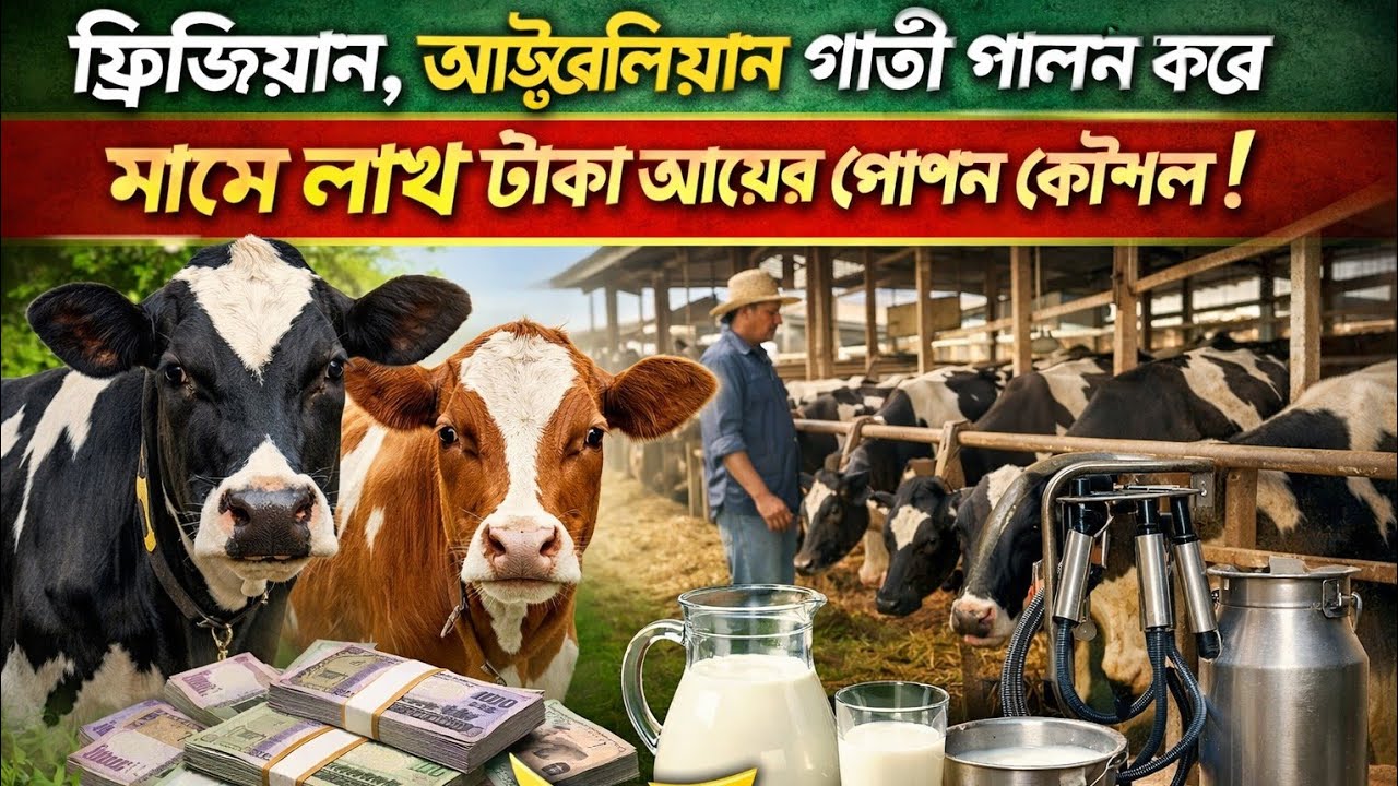 ফ্রিজিয়ান অস্ট্রেলিয়ান গাভী পালন করে মাসে লাখ টাকা আয়ের গোপন কৌশল || গরু পালন পদ্ধতি || #cow
