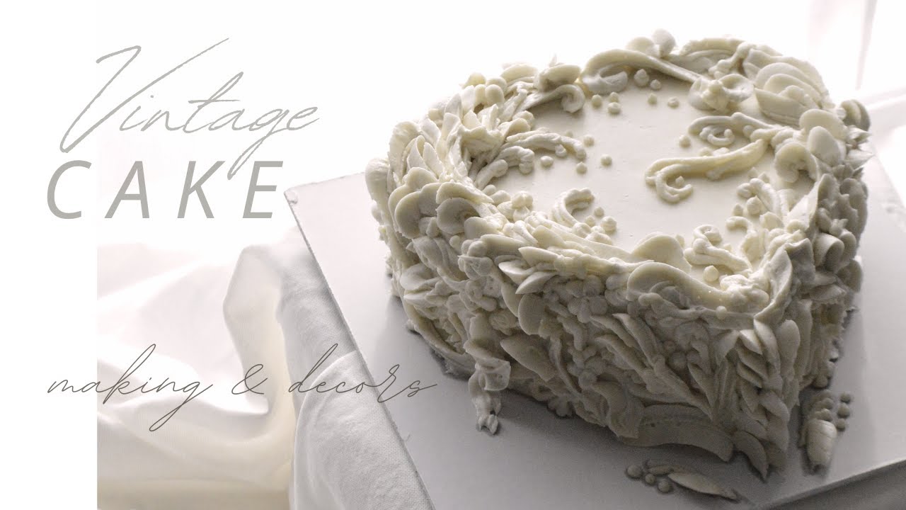 VINTAGE CAKE 🤍 (making + decor) | Denise Castagno |