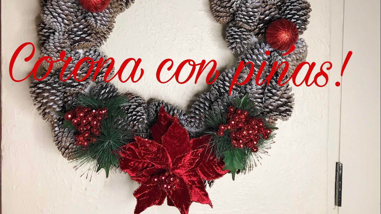 DIY; Corona navideña con pińas!