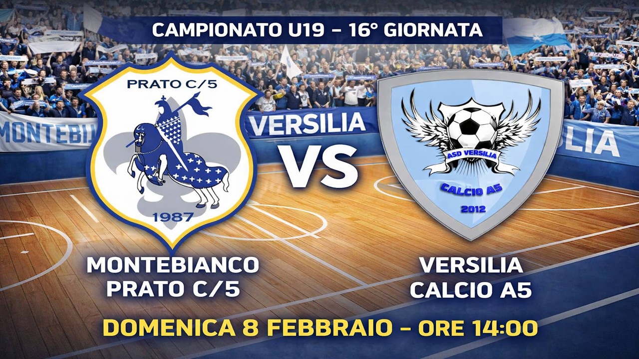 SERIE U19:   MONTEBIANCO PRATO C5 vs VERSILIA (LIVE STREAMING)