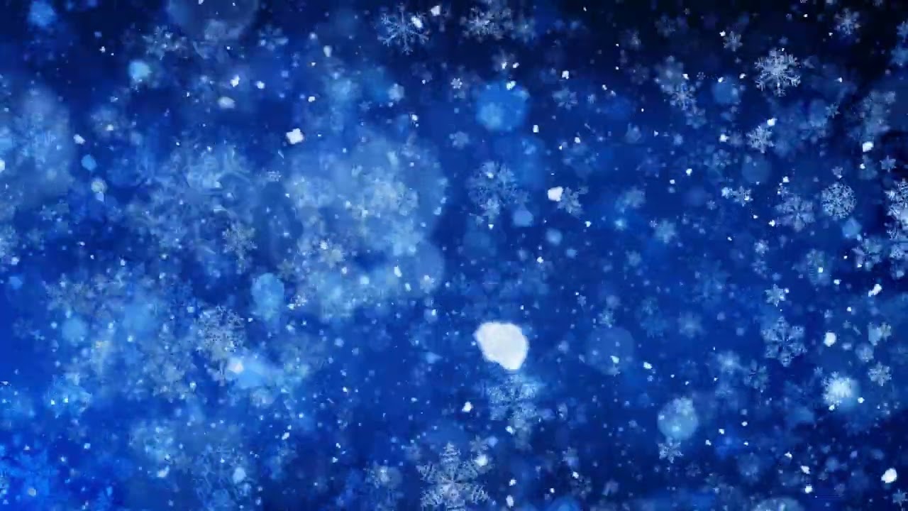 Blue Snowflake Christmas Background &ndash; 8 Hours 4K Winter Ambience