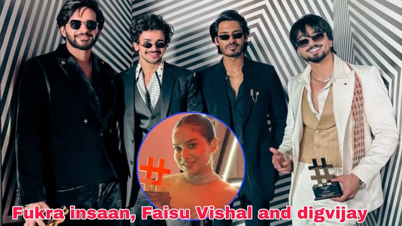 Fukra insaan, Vishal panday, digvijay rathee and Mr faisu together at award show in Goa ❤️