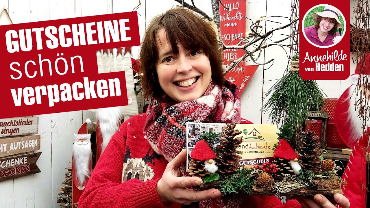 Geschenke & Gutscheine weihnachtlich verpacken - 4 Dekoideen für Weihnachten