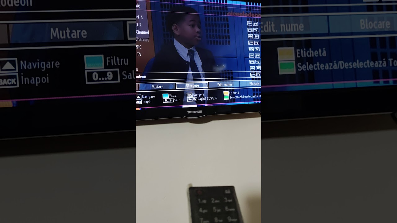 Cum ștergem un canal definitiv de pe televizorul telefunken...