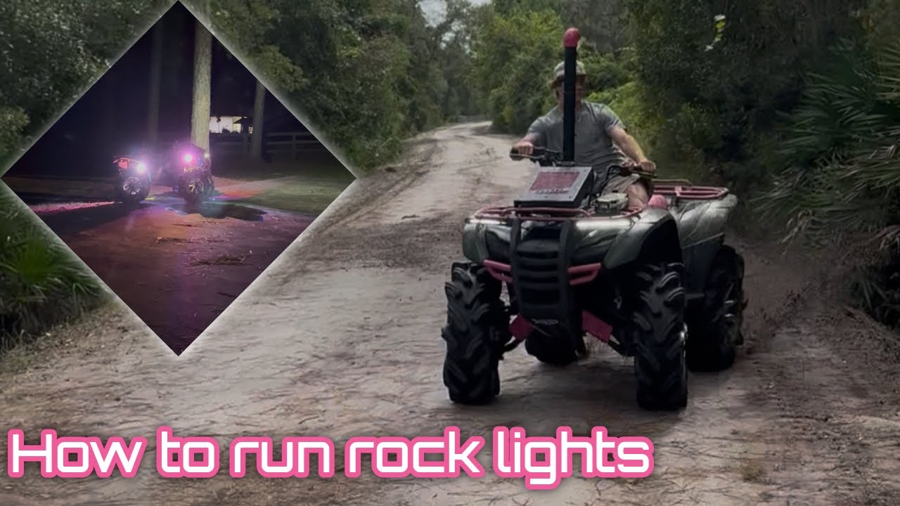 How to run rock lights on all atvs./ step by step wiring. 