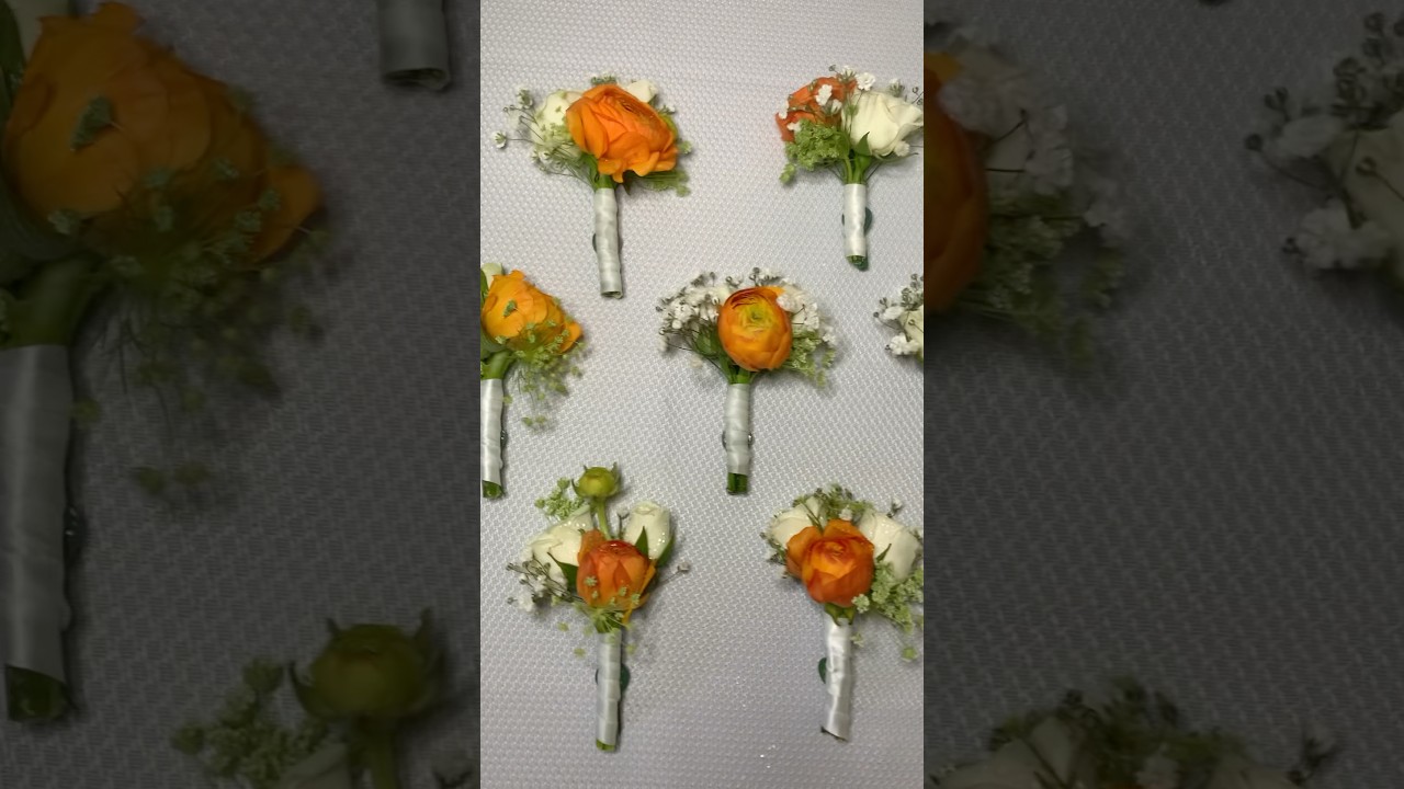 Beautiful boutonnières for a backyard cowboy wedding ❤️ 