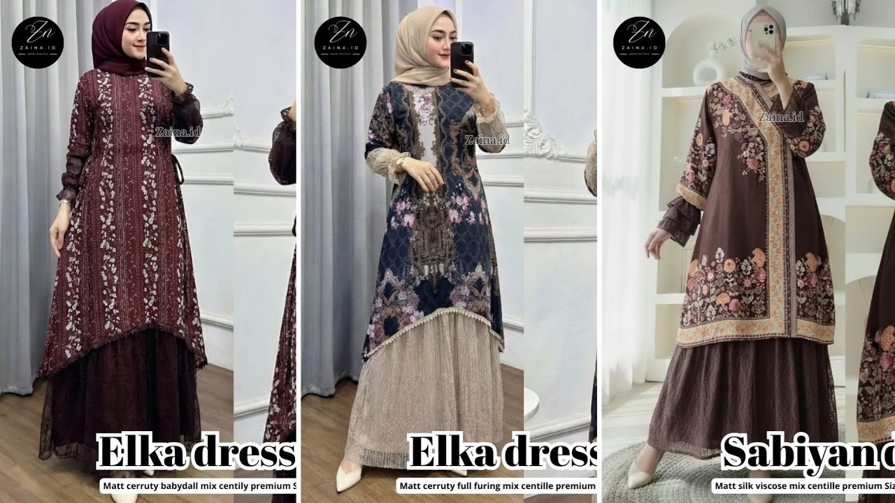 30+ GAMIS DRESS LEBARAN MOTIF ELEGAN PREMIUM TERBARU 2026 / Part 8
