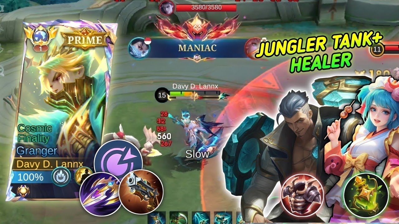 MANIAC! WHEN MY GRANGER MET COMBO TANK + HEALER ! THIS BUILD VERY BROKEN TO COUNTER THIS META!🔥