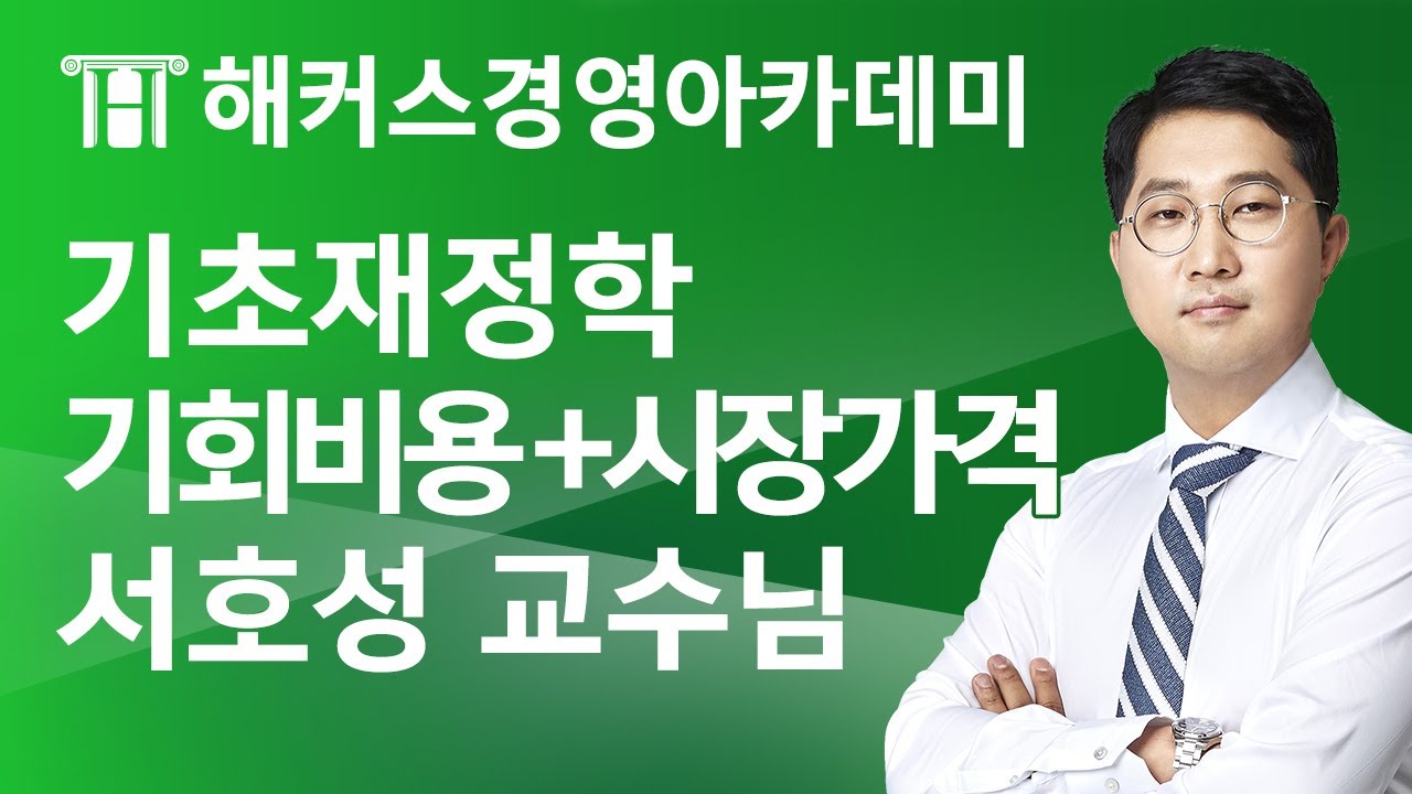 [해커스 세무사] 기초재정학 (서호성 교수님)