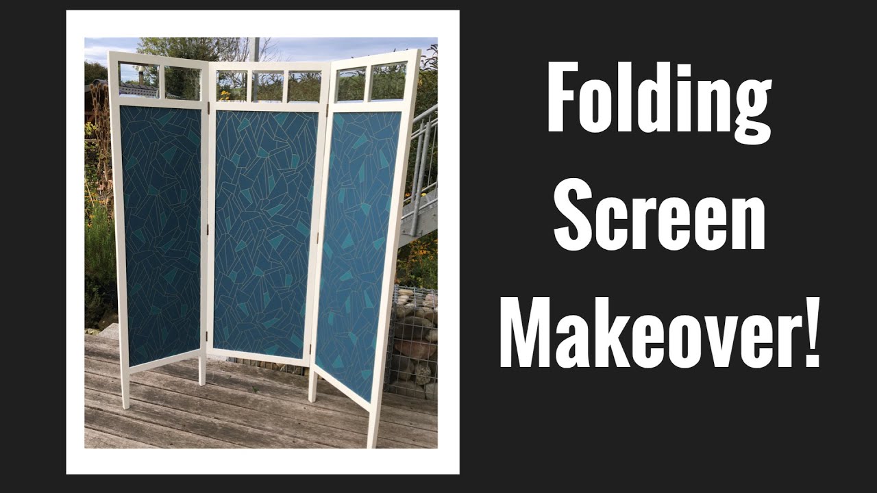 DIY: Folding screen makeover in art nouveau style.Room divider