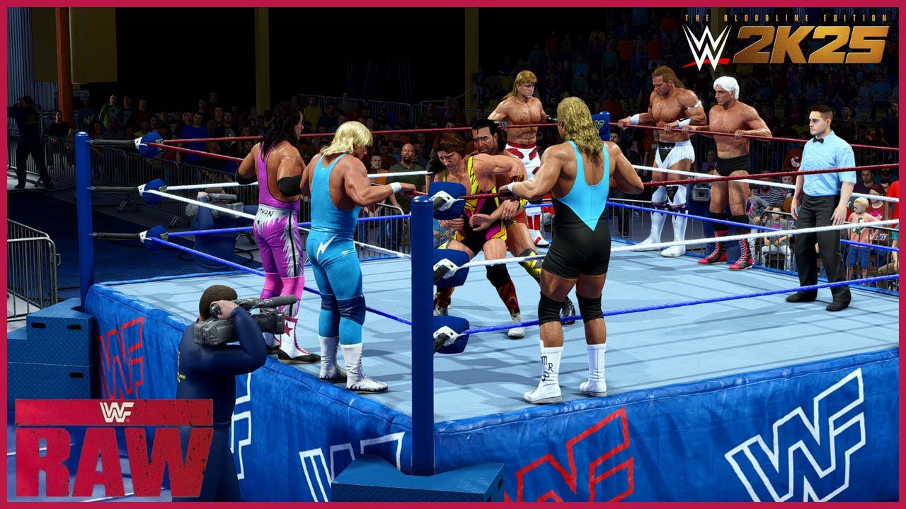 WWE 2K25 /  W.W.F Raw  - Team Flair vs Team Hart