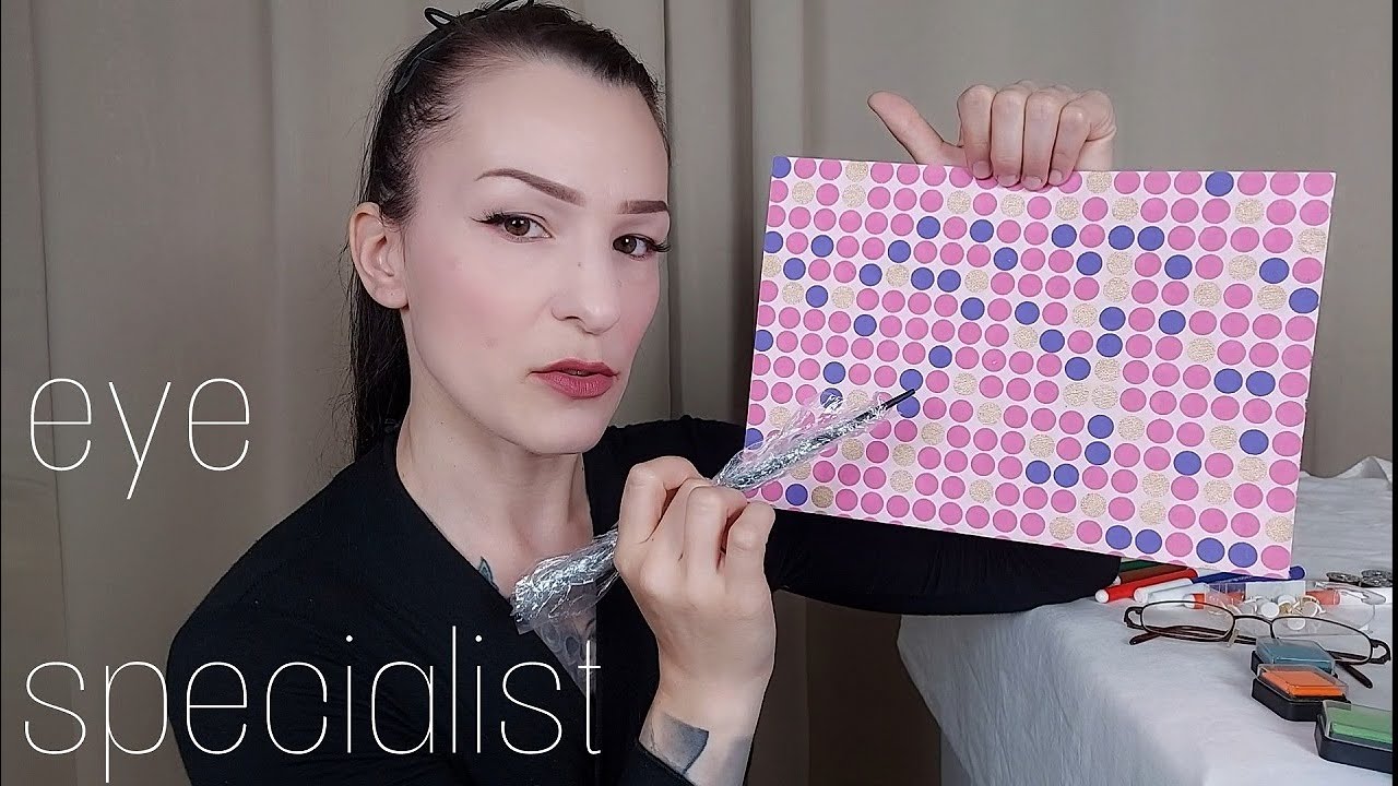 ASMR * Eye specialist does color vision tests *