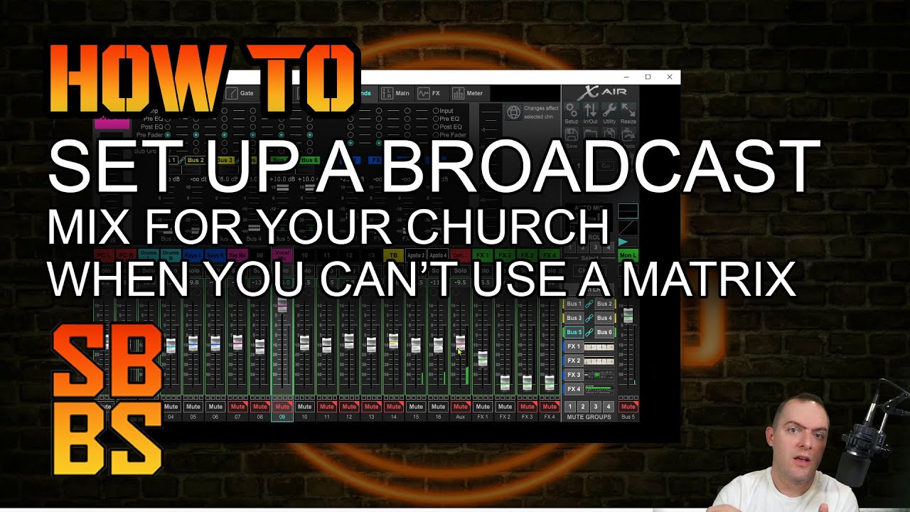 How to set up a BROADCAST MIX for your church when you can't use a matrix