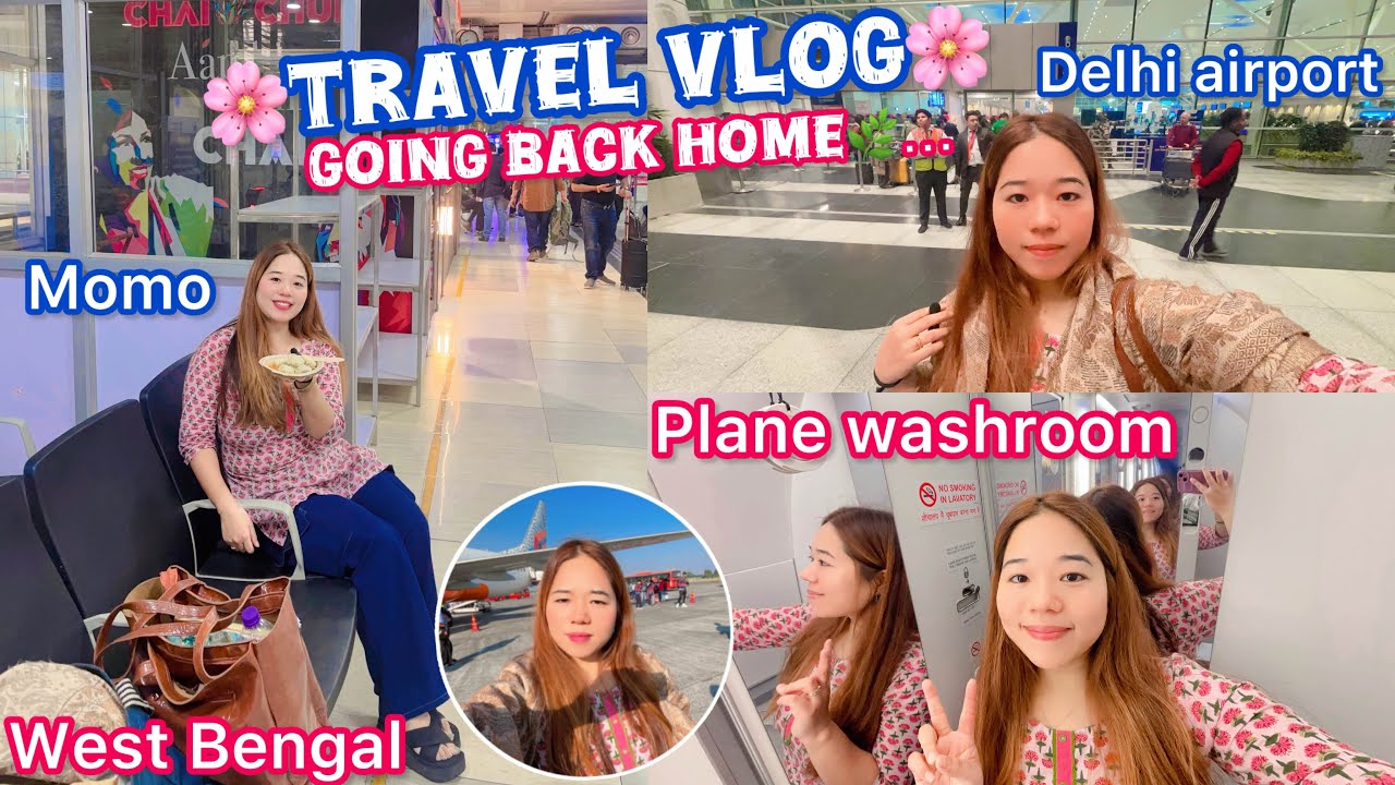 How i Spend 10Hours In Airport🌿West bengal Momo🌸Flying Back Hometown✨Life in India🇮🇳