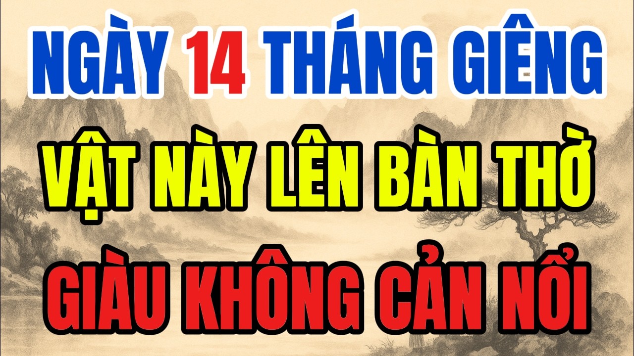 NGÀY 14 THÁNG GIIÊNG - LÉN ĐẶT 6 VẬT NÀY LÊN BÀN THỜ, GIA ĐẠO HƯNG THỊNH, GIÀU KHÔNG CẢN NỔI